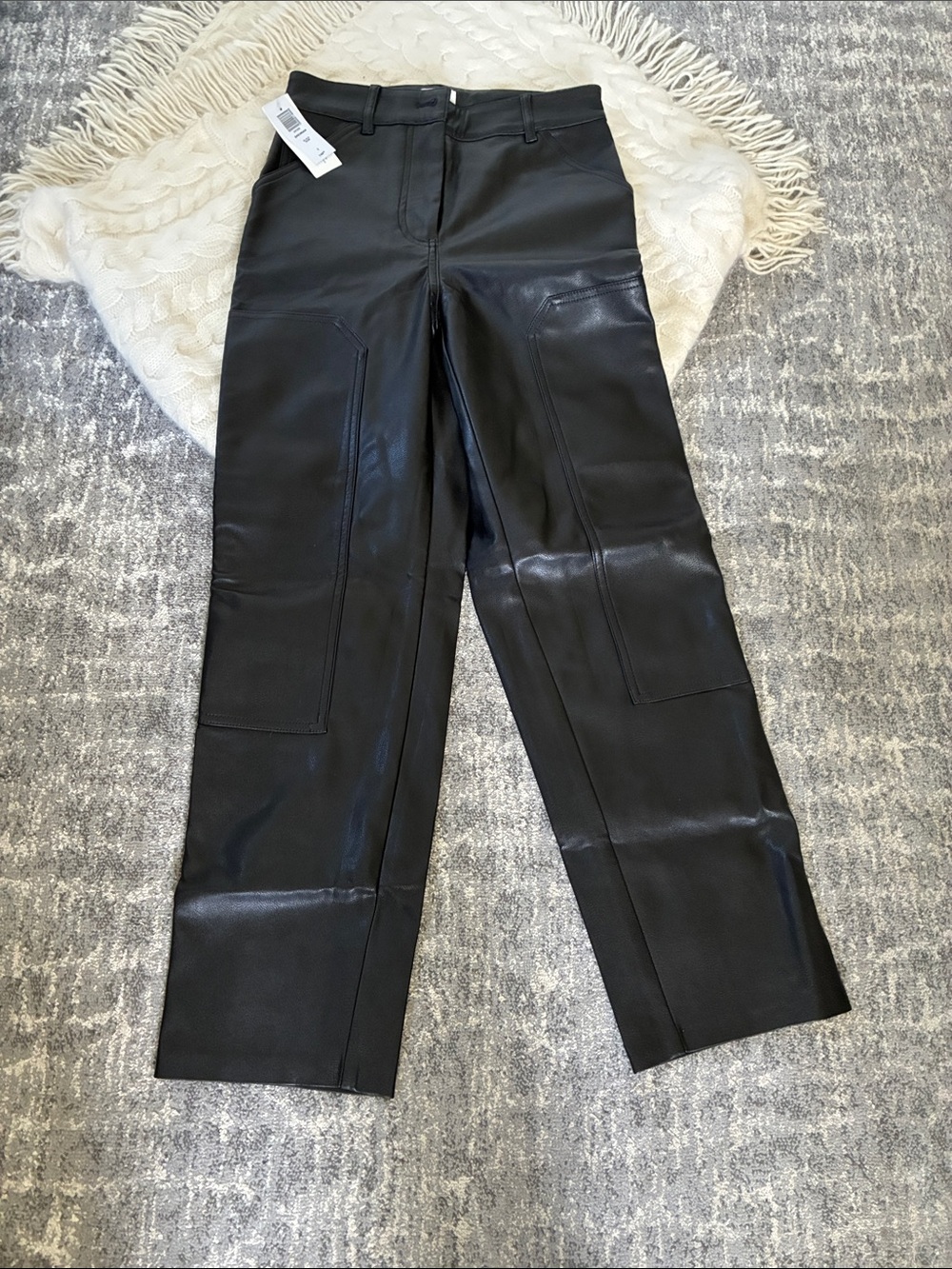 Wilfred Black Faux Leather Pants